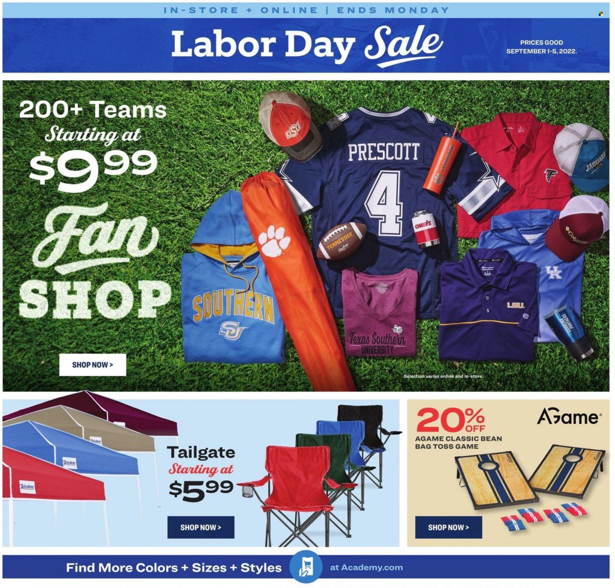 Academy Sports + Outdoors Weekly Ad Flyer Specials September 1 to September 5, 2022