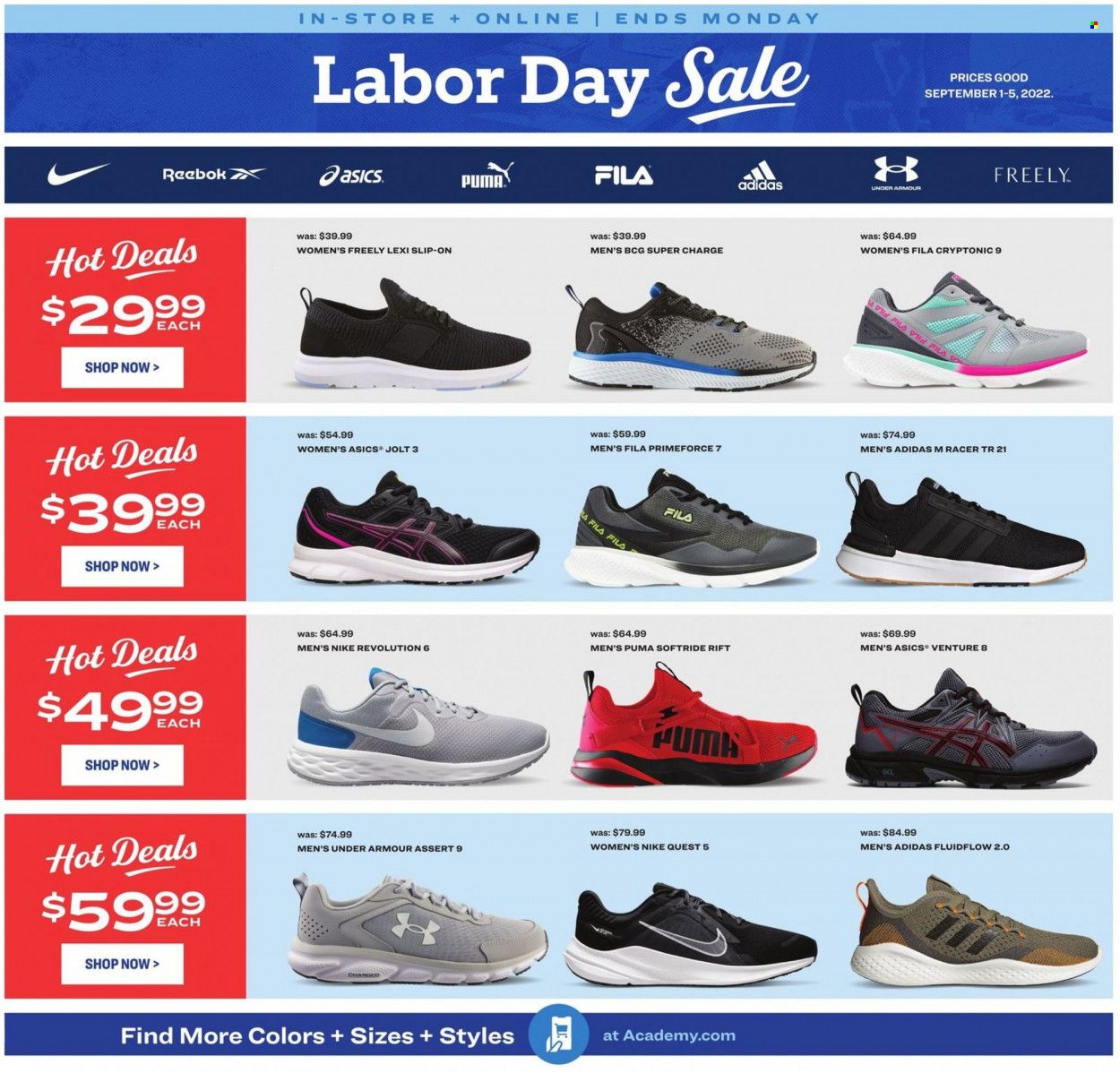Academy Sports + Outdoors Weekly Ad Flyer Specials September 1 to September 5, 2022