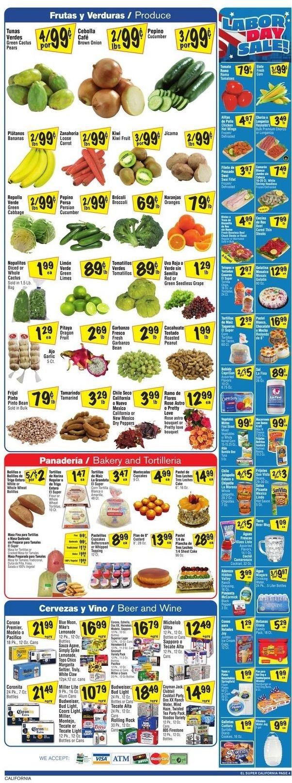 El Super (CA, NM, NV, TX) Weekly Ad Flyer Specials August 31 to September 6, 2022