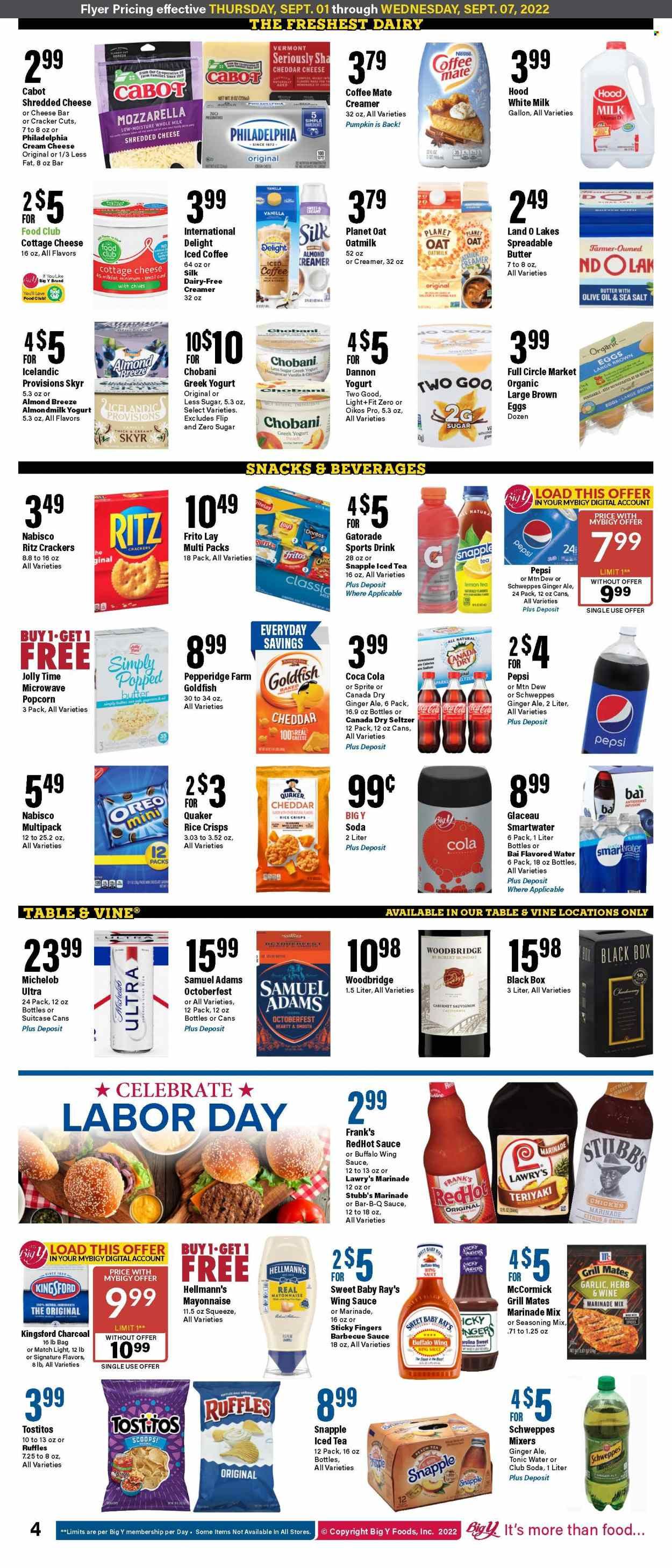 Big Y (MA) Weekly Ad Flyer Specials September 1 to September 7, 2022