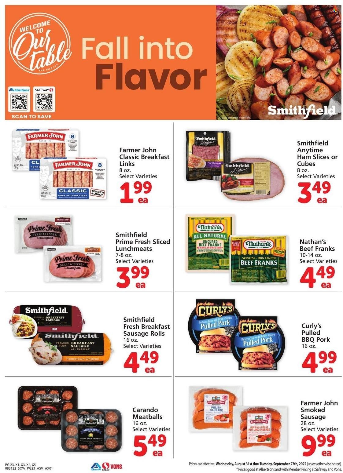 Safeway (AZ, CO, ID, MT, NE, NM) Weekly Ad Flyer Specials August 31 to September 27, 2022