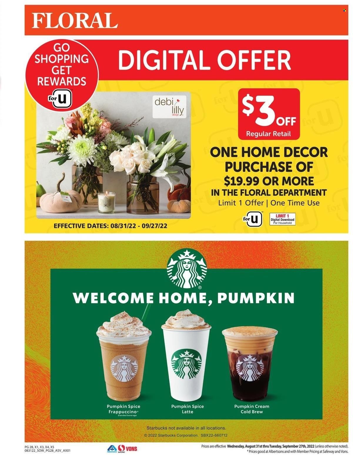 Safeway (AZ, CO, ID, MT, NE, NM) Weekly Ad Flyer Specials August 31 to September 27, 2022