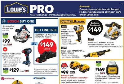 Lowe's Weekly Ad Flyer Specials August 29 to September 2, 2022