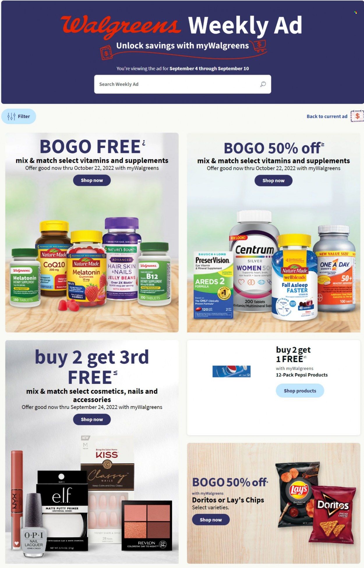 Walgreens Weekly Ad Flyer Specials September 4 to September 10, 2022
