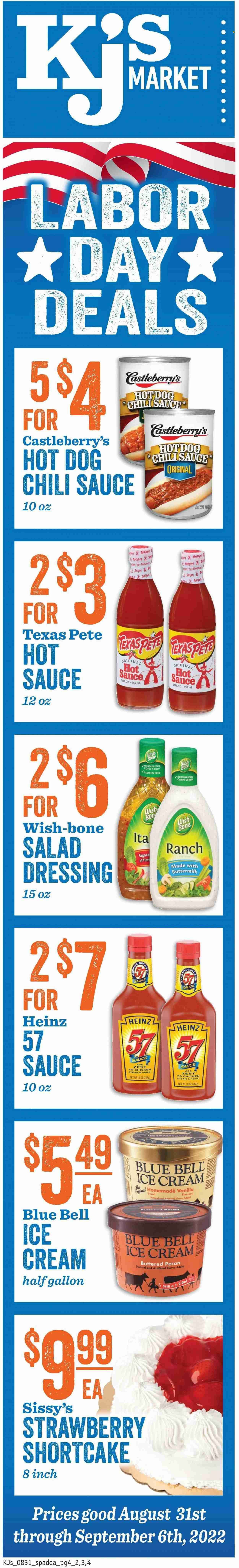 KJ´s Market (GA, SC) Weekly Ad Flyer Specials August 31 to September 6, 2022