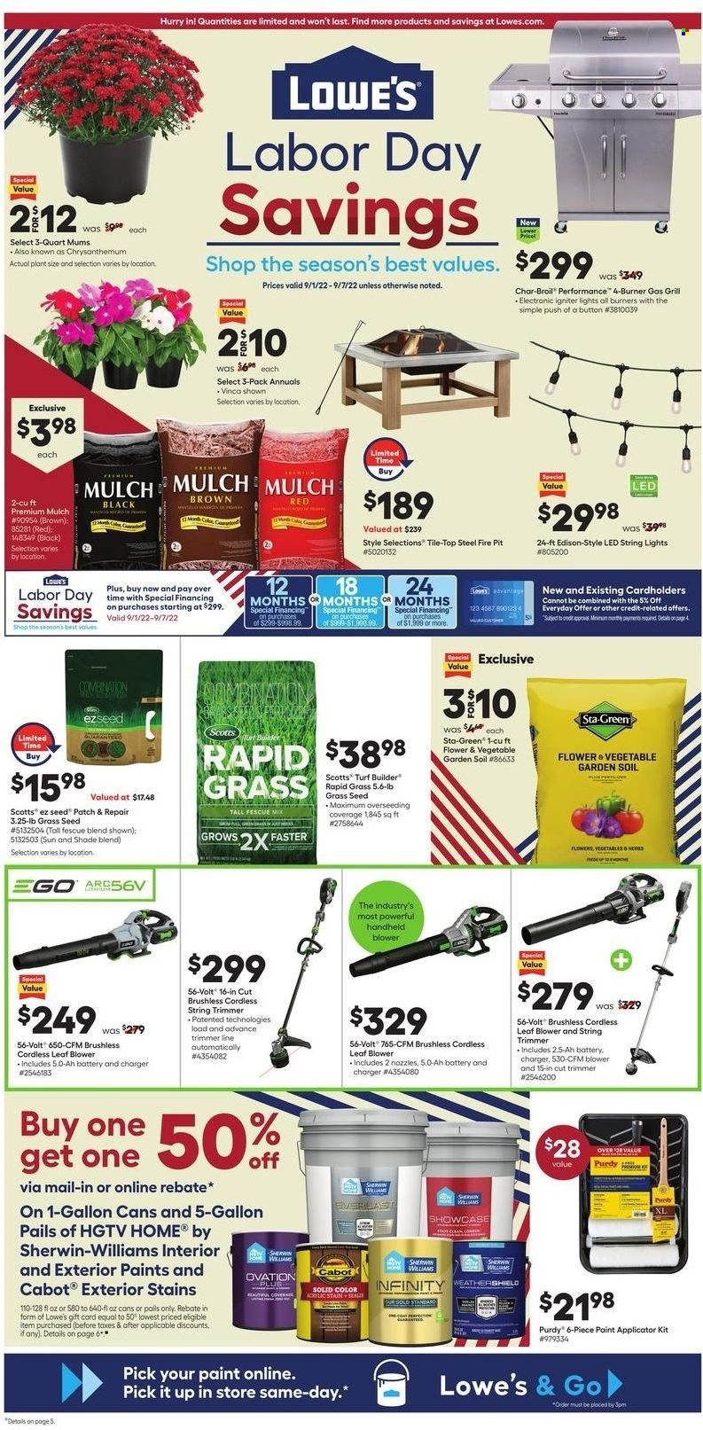 Lowe's Weekly Ad Flyer Specials September 1 to September 7, 2022