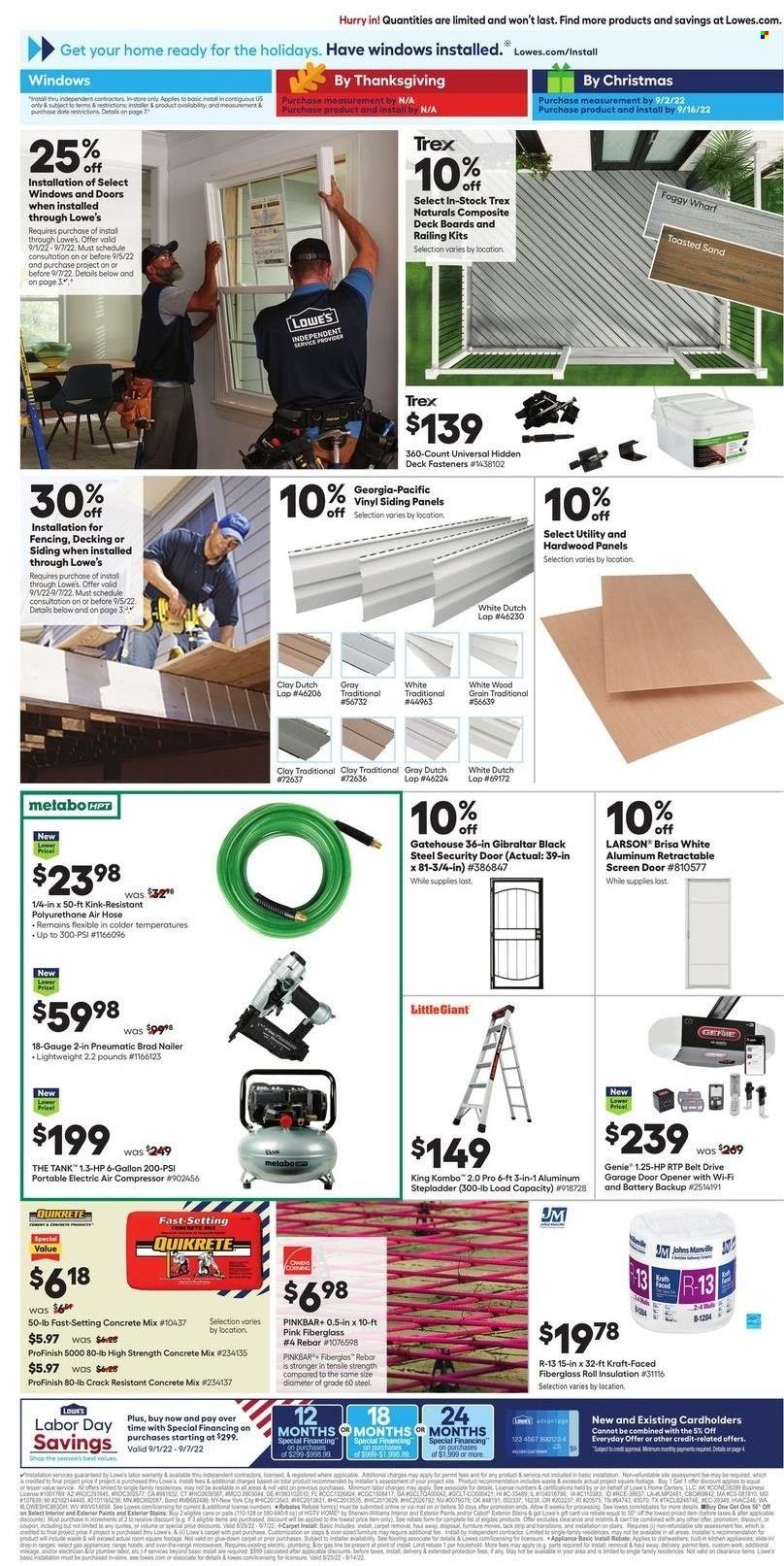 Lowe's Weekly Ad Flyer Specials September 1 to September 7, 2022