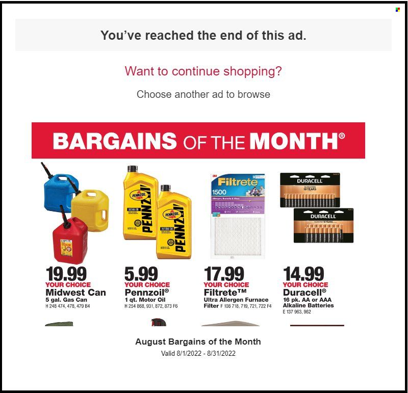 True Value Weekly Ad Flyer Specials August 29 to September 17, 2022