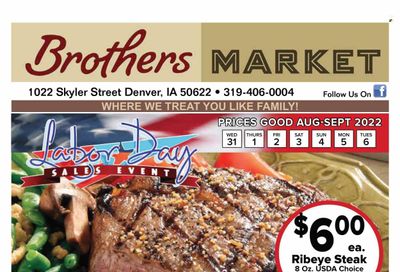 Brothers Market (IA, KS, MO) Weekly Ad Flyer Specials August 31 to September 6, 2022