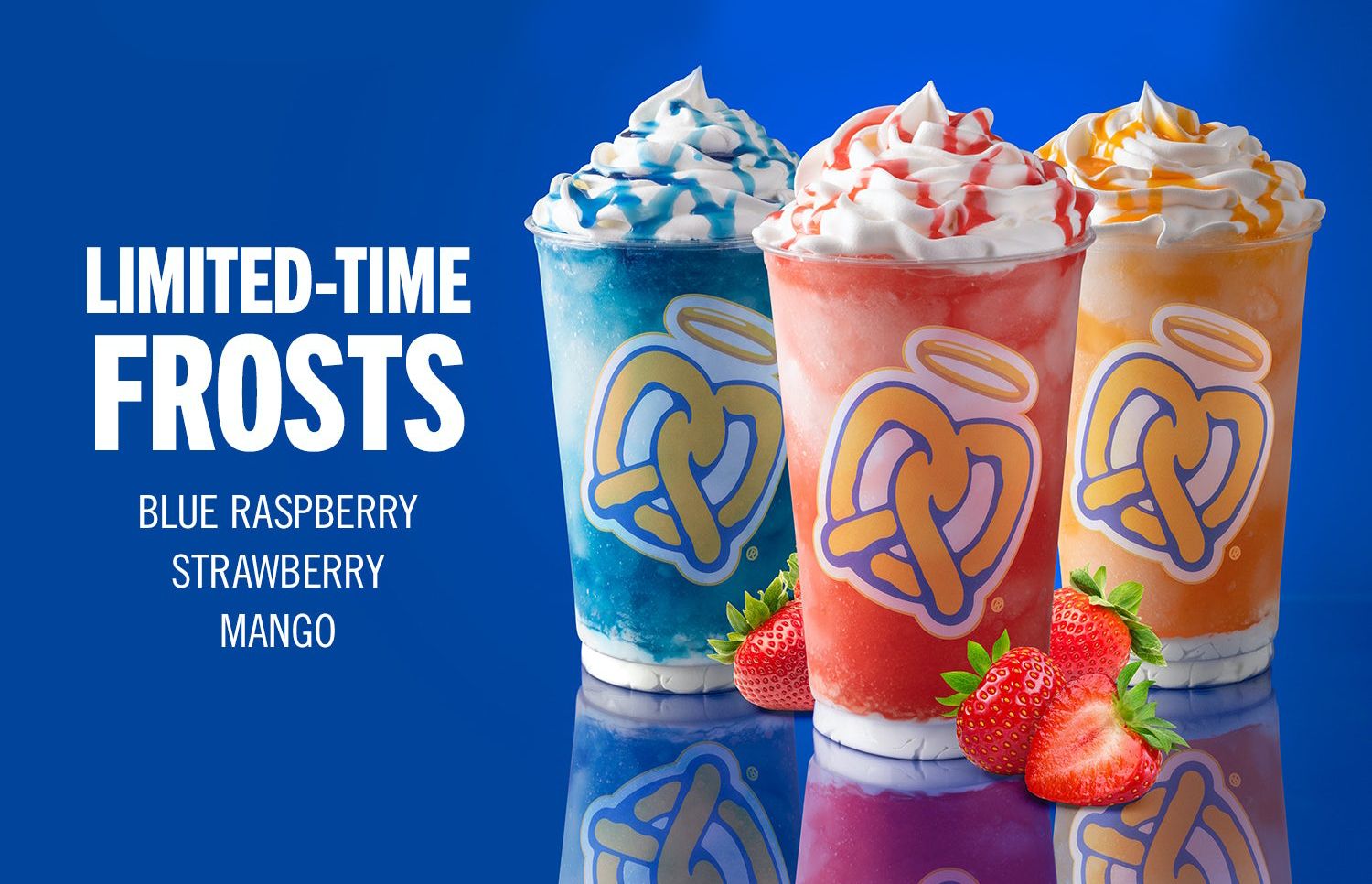 Auntie Anne’s Pretzels Brings Back their Classic Blue Raspberry, Mango and Strawberry Lemonade Frosts Auntie Anne’s Pretzels Brings Back their Classic Blue Raspberry, Mango and Strawberry Lemonade Frosts