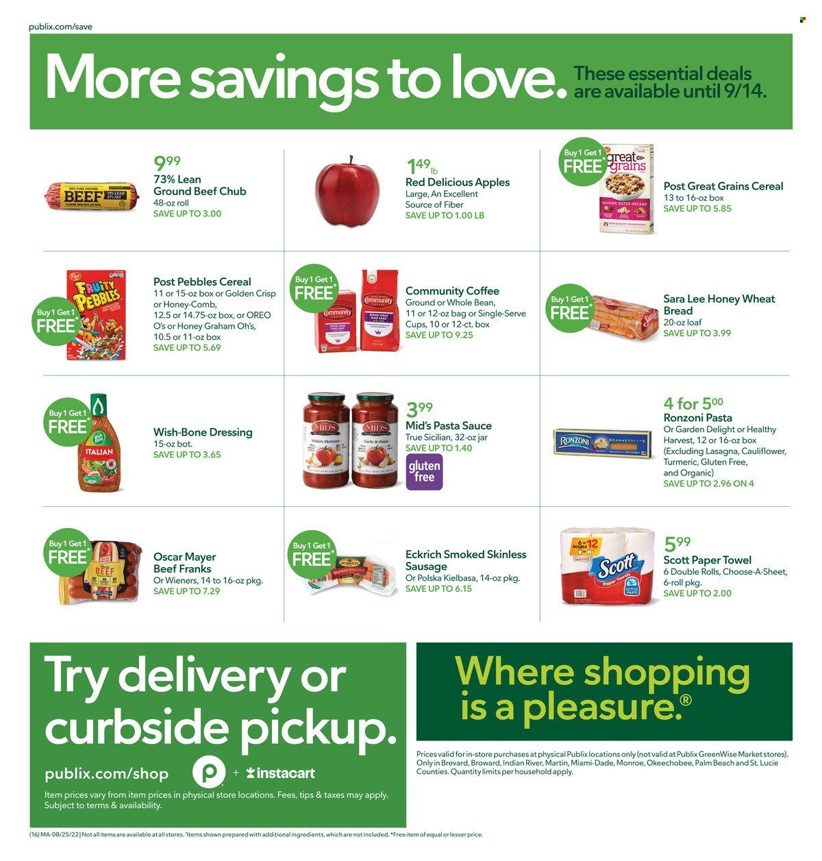 Publix (AL, FL, GA, NC, SC, TN) Weekly Ad Flyer Specials September 1 to September 7, 2022
