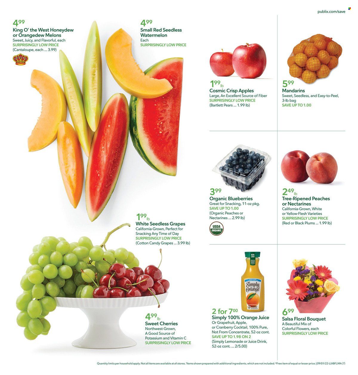 Publix (AL, FL, GA, NC, SC, TN) Weekly Ad Flyer Specials September 1 to September 7, 2022