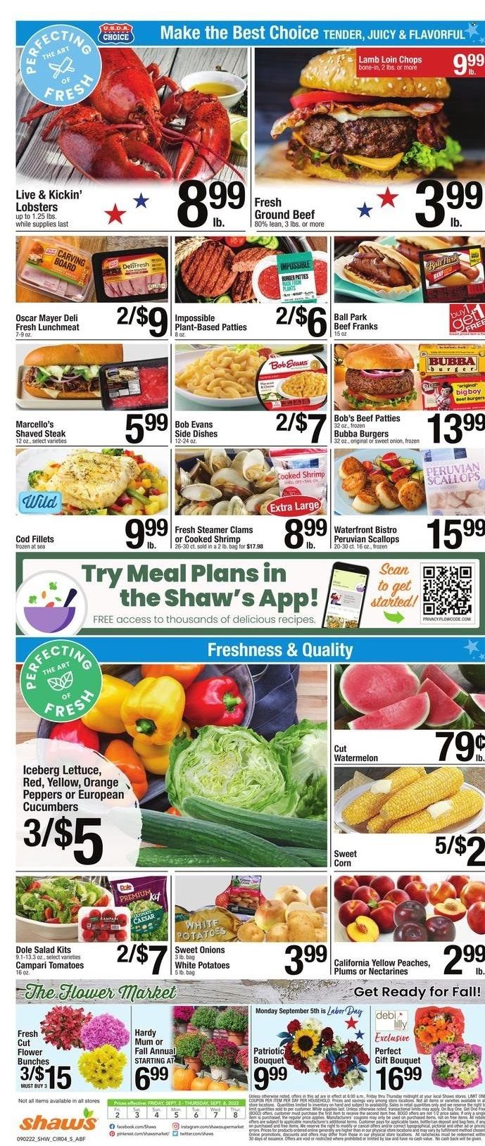 Shaw’s (MA, ME, NH, RI, VT) Weekly Ad Flyer Specials September 2 to September 8, 2022