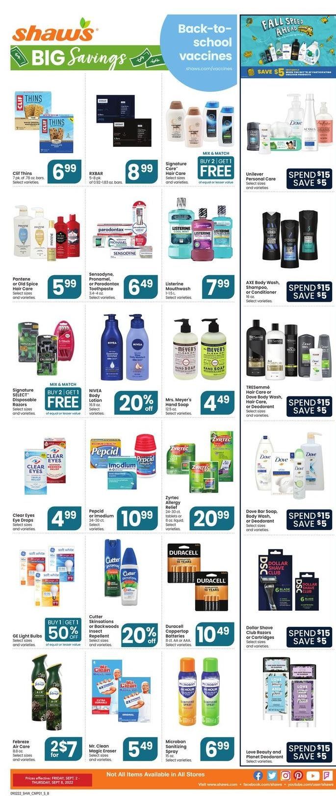 Shaw’s (MA, ME, NH, RI, VT) Weekly Ad Flyer Specials September 2 to September 8, 2022