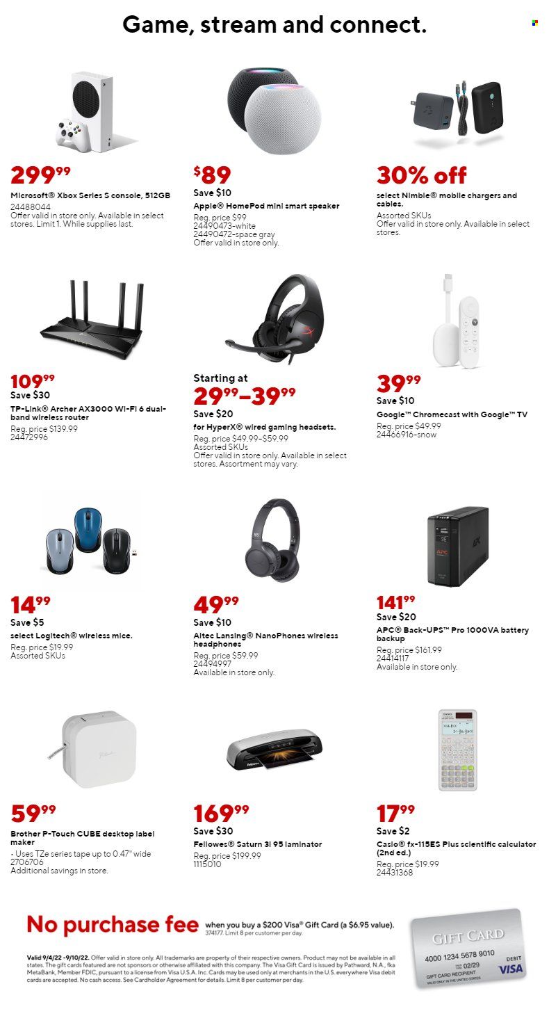 Staples Weekly Ad Flyer Specials September 4 to September 10, 2022