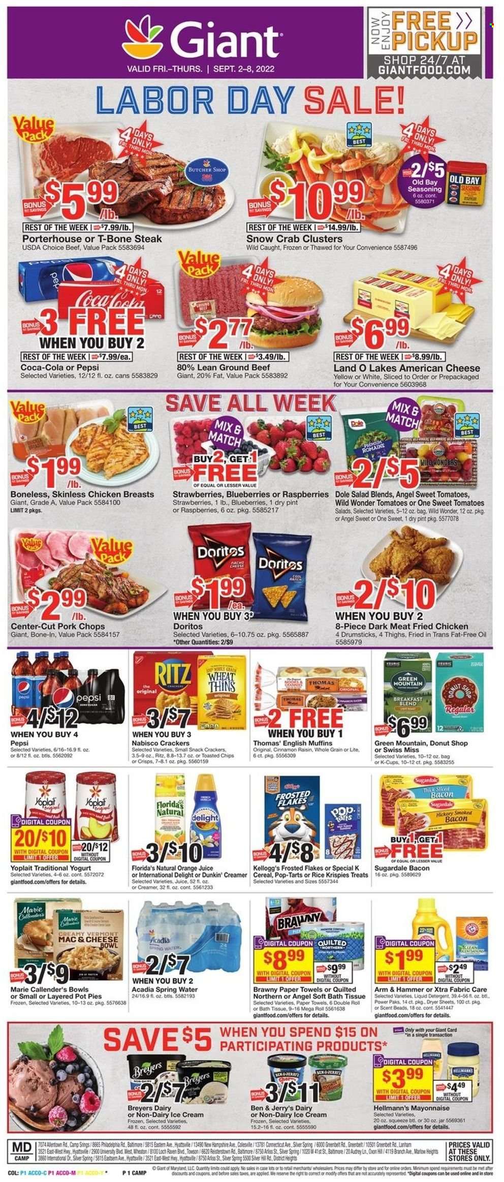 Giant Food (DE, MD, VA) Weekly Ad Flyer Specials September 2 to September 8, 2022