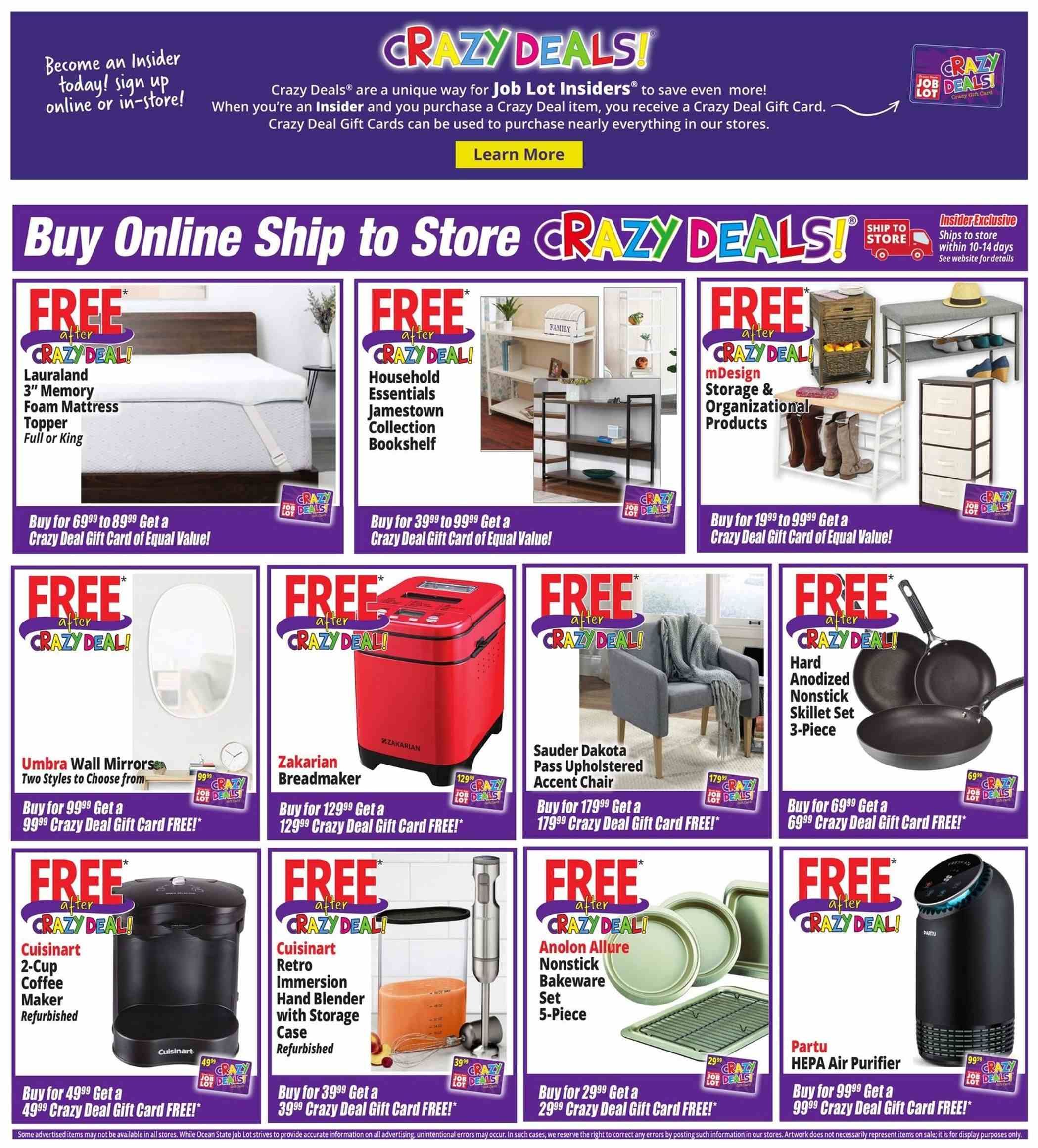 Ocean State Job Lot (CT, MA, ME, NH, NY, RI, VT) Weekly Ad Flyer Specials September 1 to September 7, 2022