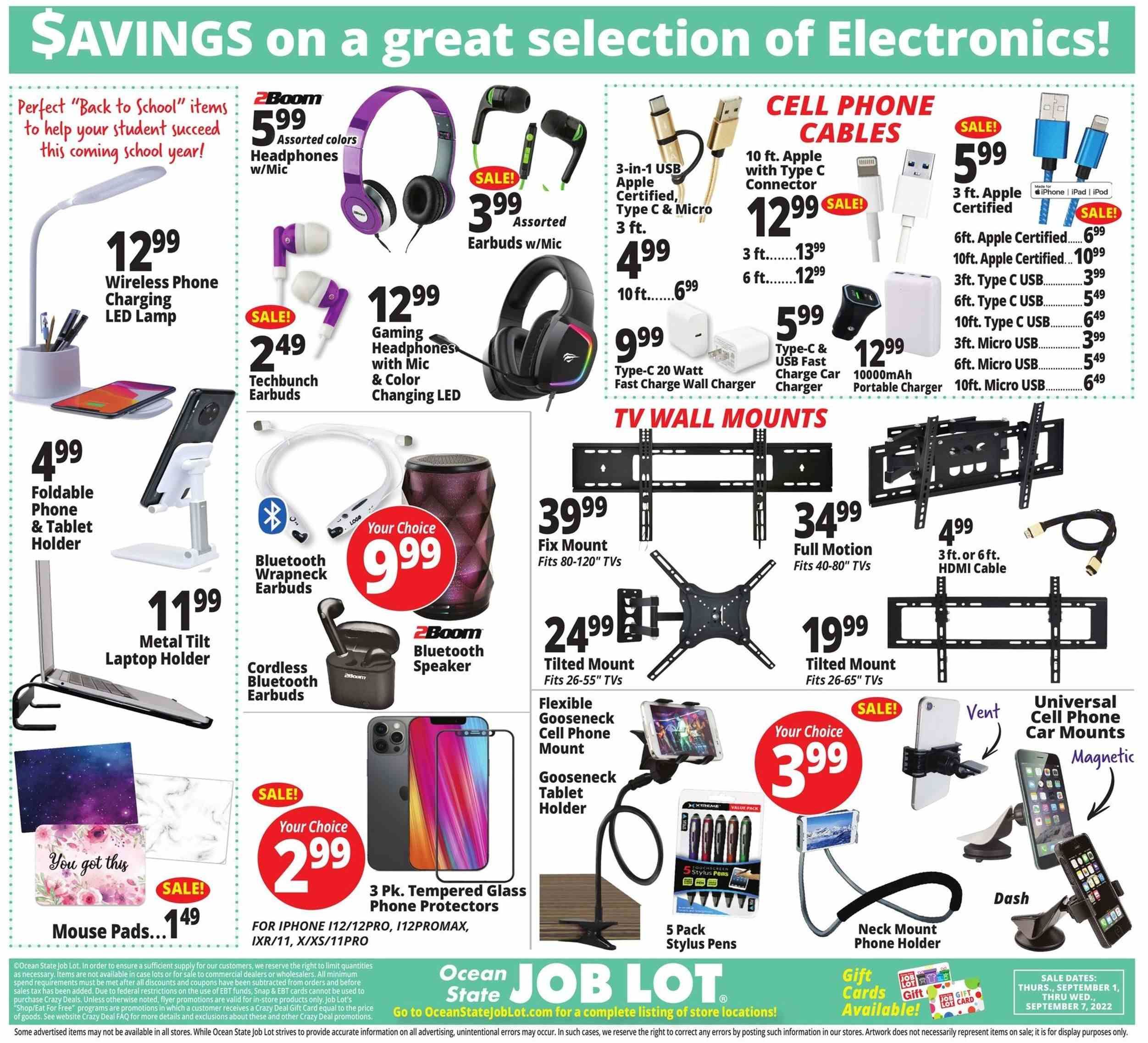 Ocean State Job Lot (CT, MA, ME, NH, NY, RI, VT) Weekly Ad Flyer Specials September 1 to September 7, 2022
