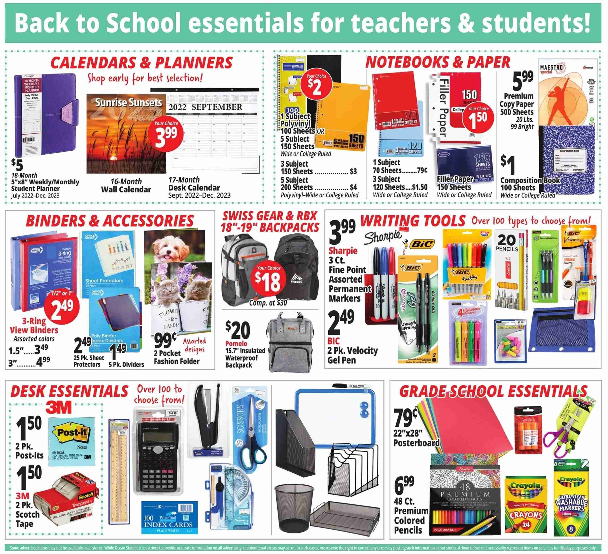 Ocean State Job Lot (CT, MA, ME, NH, NY, RI, VT) Weekly Ad Flyer Specials September 1 to September 7, 2022