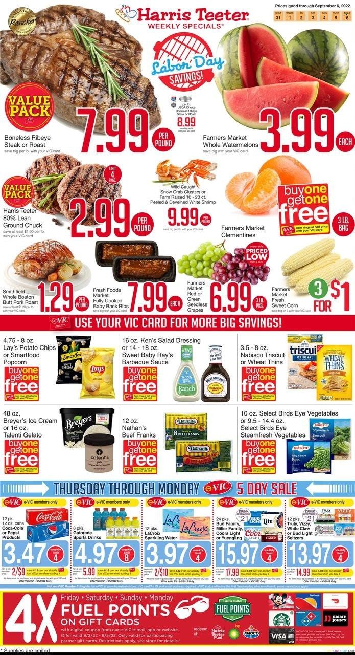 Harris Teeter Weekly Ad Flyer Specials August 31 to September 6, 2022