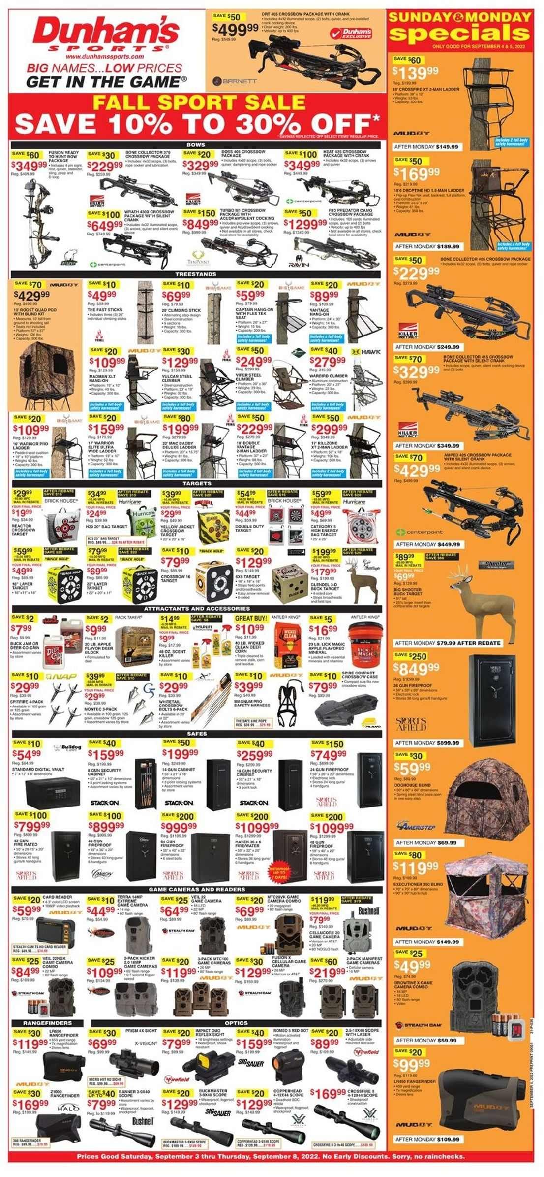 Dunham's Sports Weekly Ad Flyer Specials September 3 to September 8, 2022