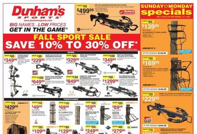 Dunham's Sports Weekly Ad Flyer Specials September 3 to September 8, 2022