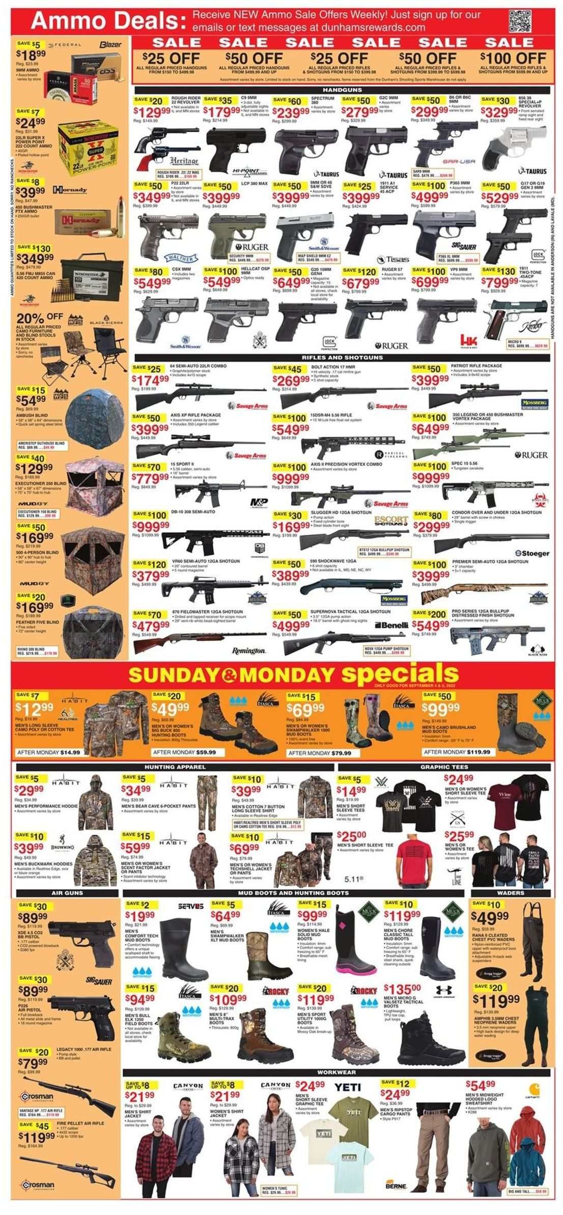 Dunham's Sports Weekly Ad Flyer Specials September 3 to September 8, 2022