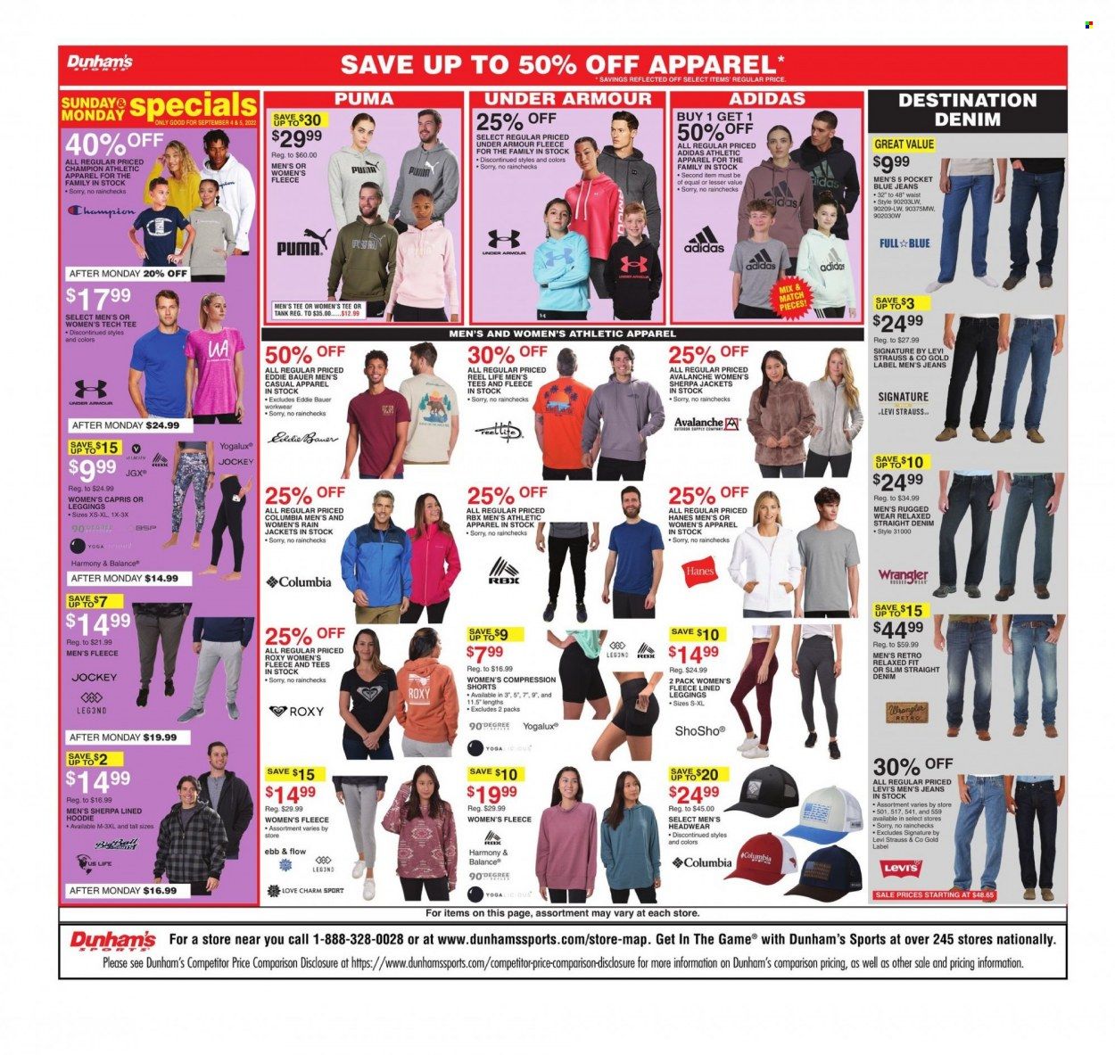 Dunham's Sports (MI) Weekly Ad Flyer Specials September 3 to September 8, 2022