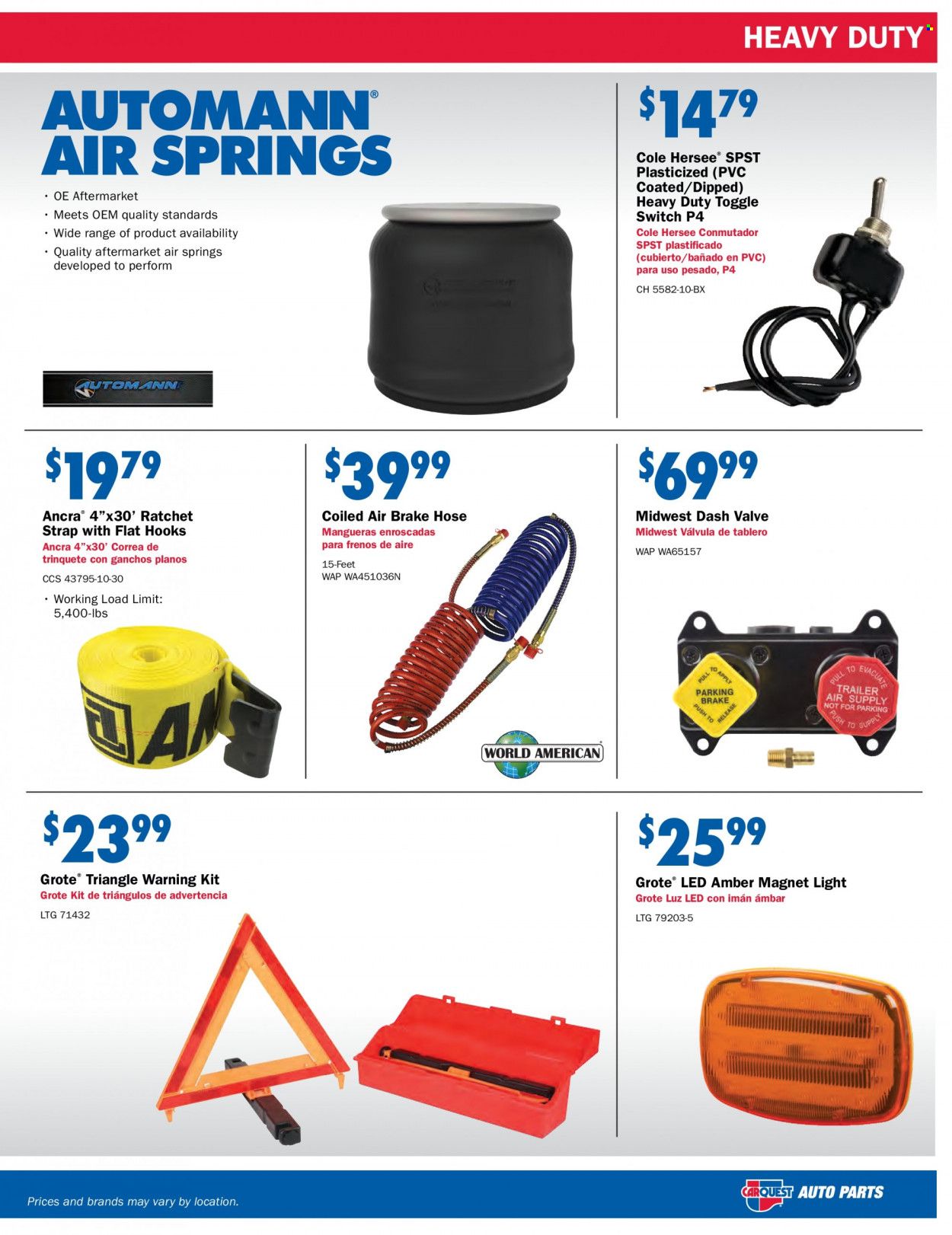 Carquest Weekly Ad Flyer Specials August 25 to October 5, 2022