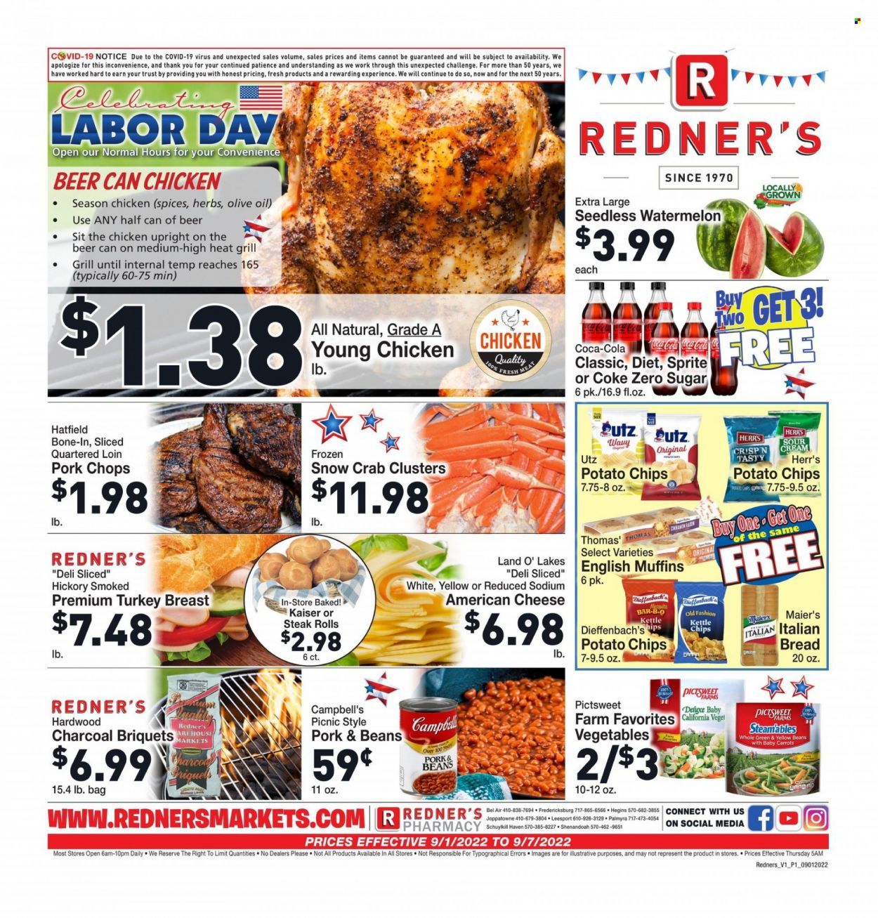 Redner's Markets (DE, MD, PA) Weekly Ad Flyer Specials September 1 to September 7, 2022