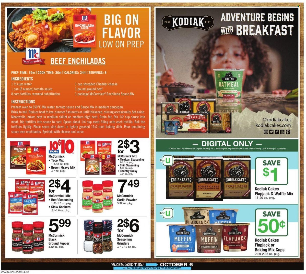Safeway (MD, VA) Weekly Ad Flyer Specials September 2 to October 6, 2022