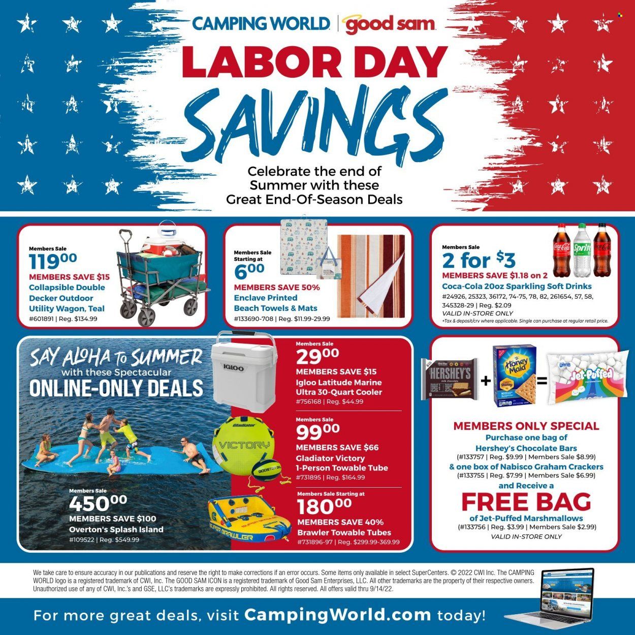 Camping World Weekly Ad Flyer Specials September 1 to September 14, 2022