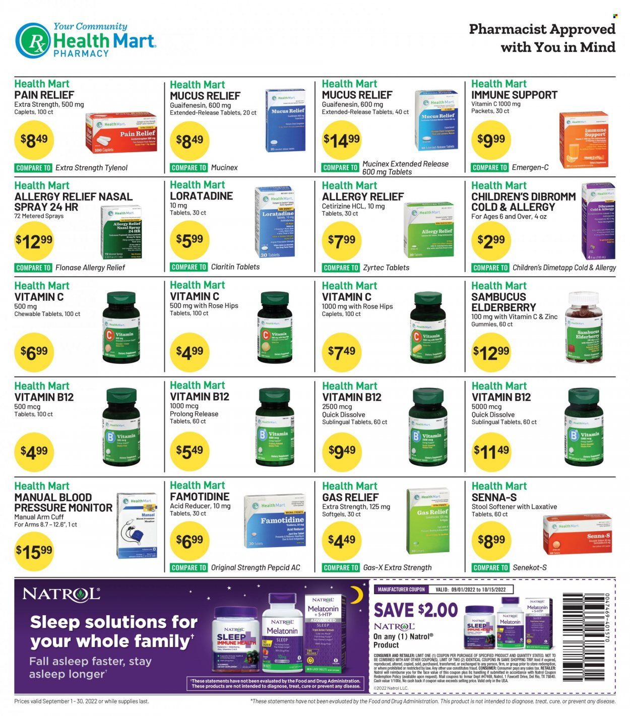 Health Mart Weekly Ad Flyer Specials September 1 to September 30, 2022
