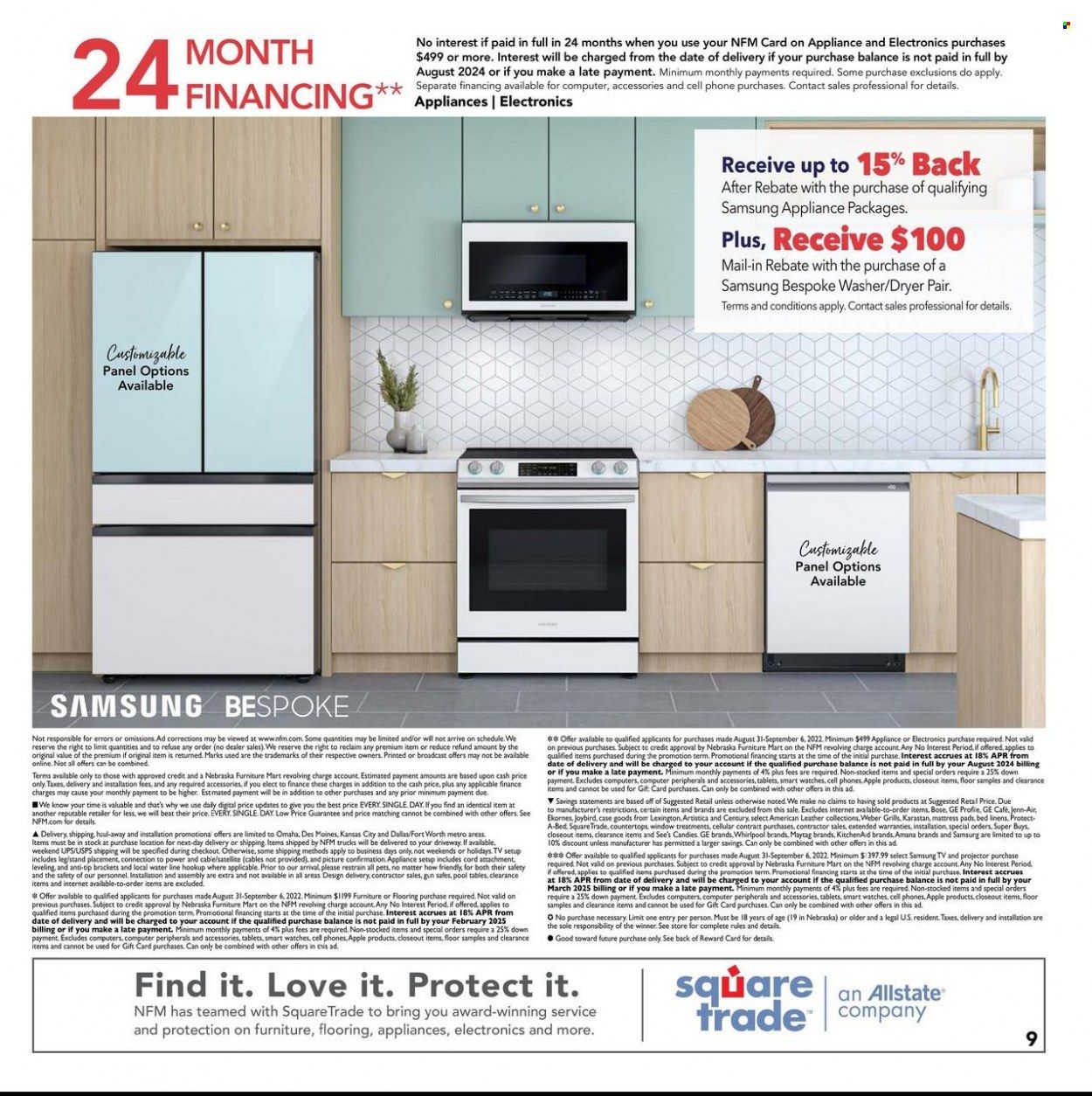 Nebraska Furniture Mart (IA, KS, NE, TX) Weekly Ad Flyer Specials August 31 to September 6, 2022