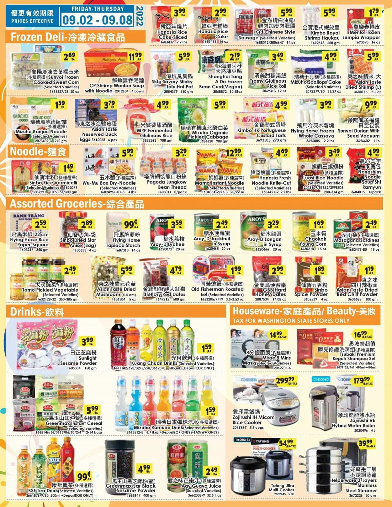 99 Ranch Market (WA) Weekly Ad Flyer Specials September 2 to September 8, 2022