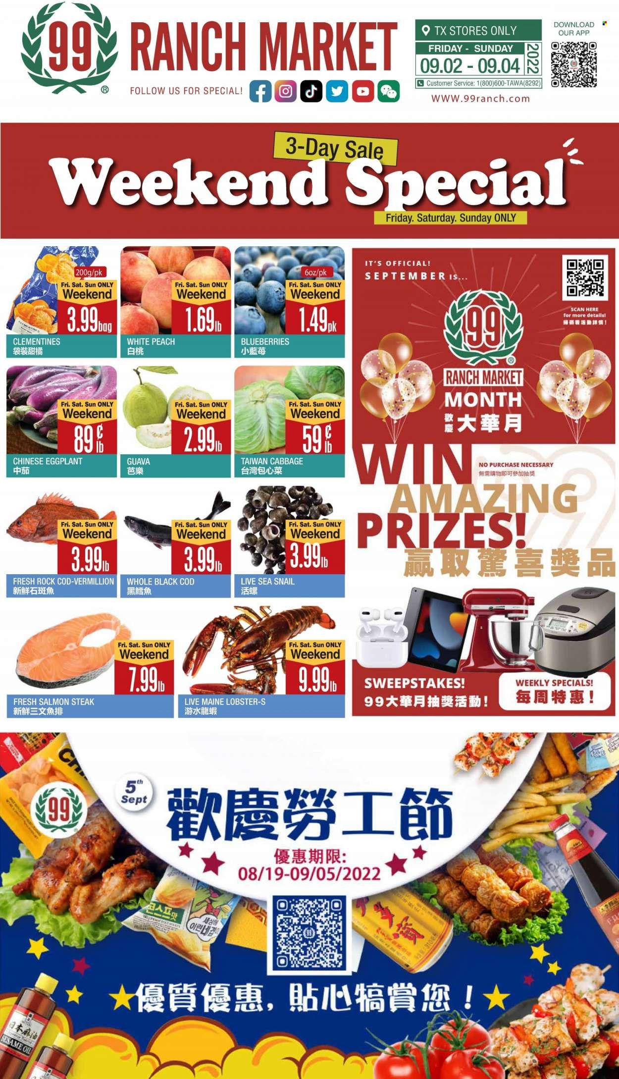 99 Ranch Market (TX) Weekly Ad Flyer Specials September 2 to September 8, 2022