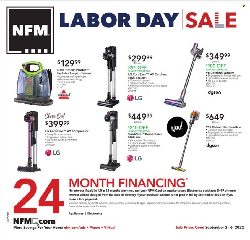 Nebraska Furniture Mart (IA, KS, NE, TX) Weekly Ad Flyer Specials September 2 to September 6, 2022