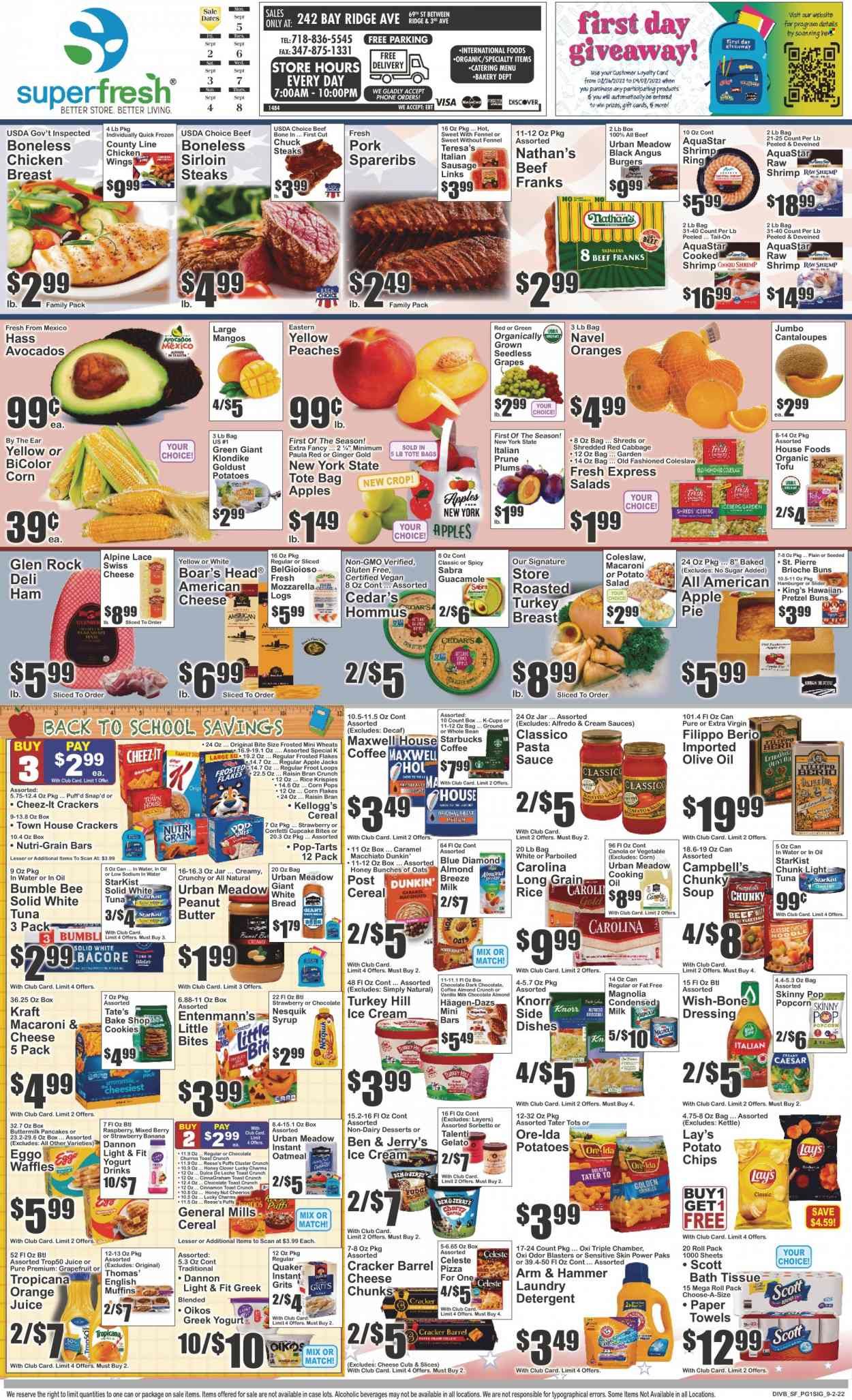 Super Fresh (NY) Weekly Ad Flyer Specials September 2 to September 8, 2022