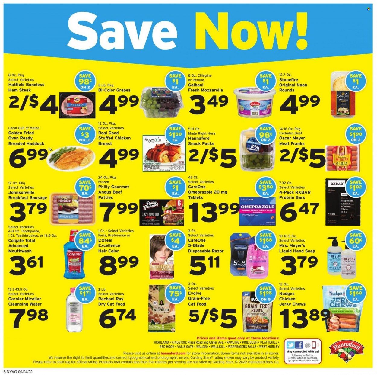 Hannaford (NY) Weekly Ad Flyer Specials September 4 to September 10, 2022