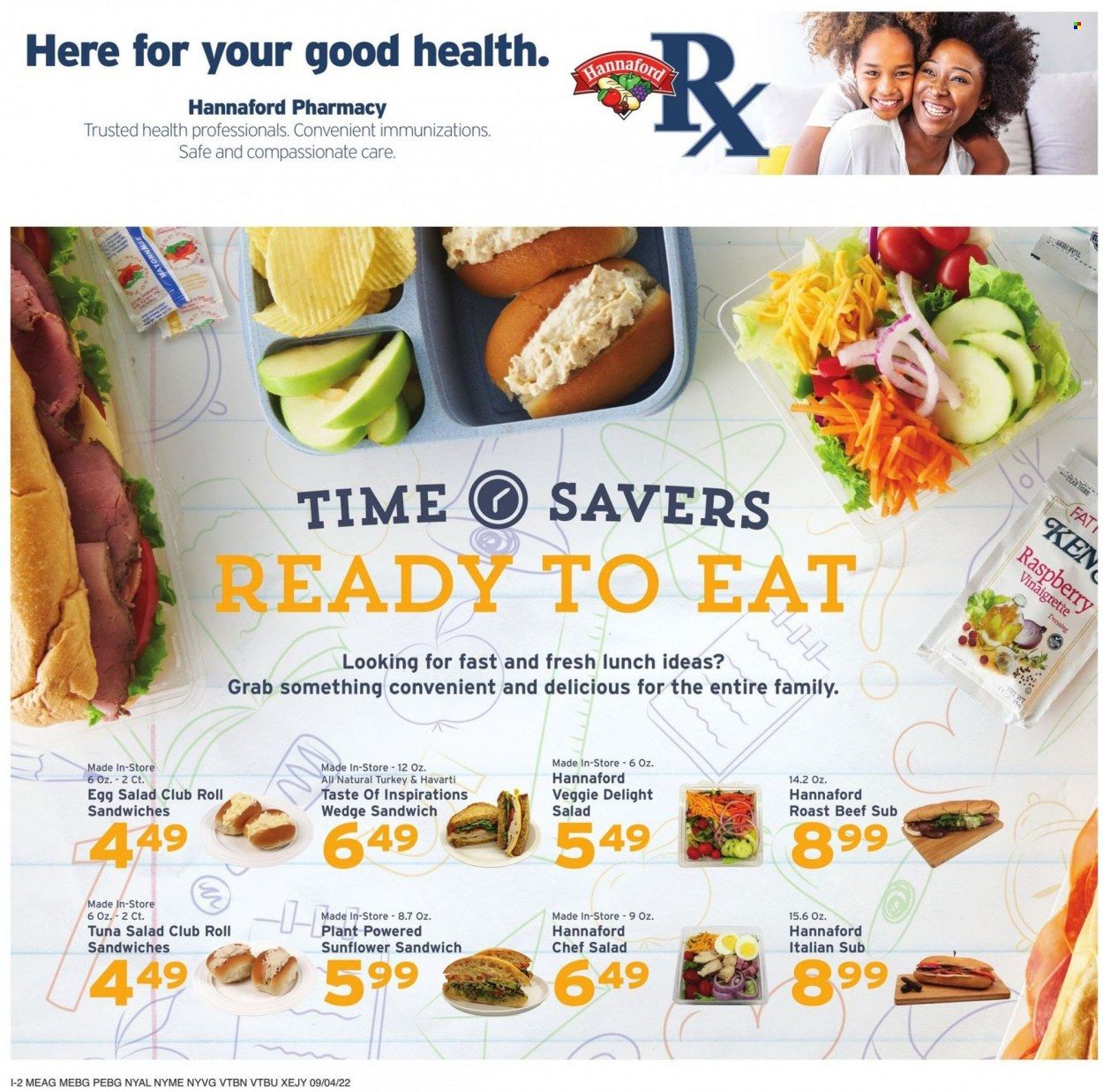 Hannaford (NY) Weekly Ad Flyer Specials September 4 to September 10, 2022