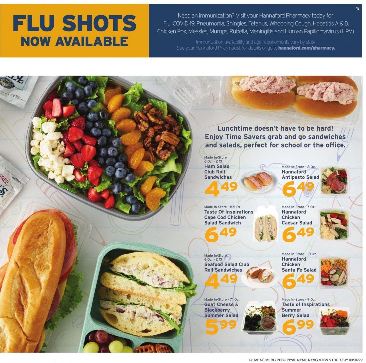 Hannaford (NY) Weekly Ad Flyer Specials September 4 to September 10, 2022