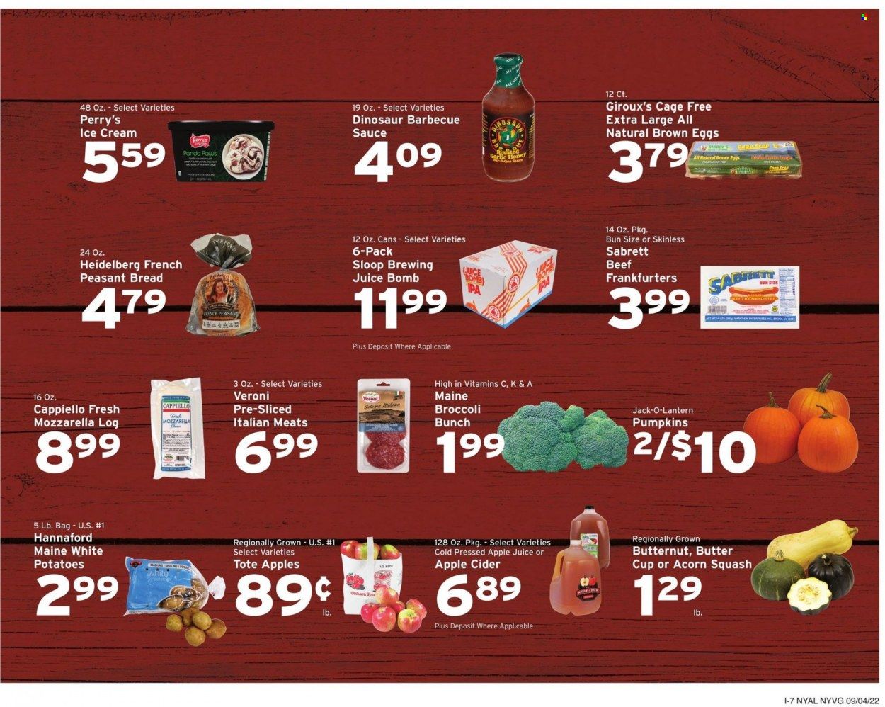 Hannaford (NY) Weekly Ad Flyer Specials September 4 to September 10, 2022