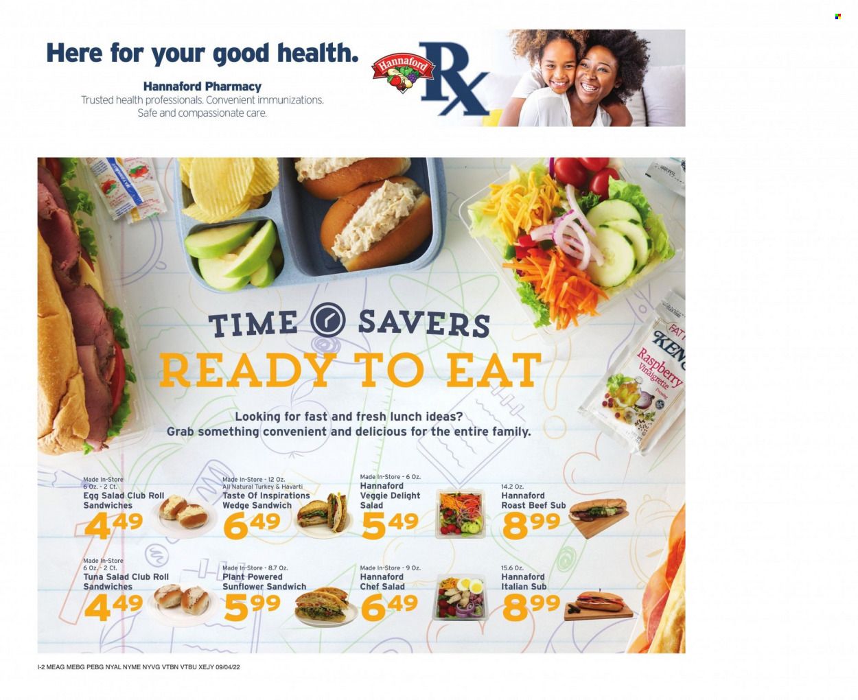 Hannaford (VT) Weekly Ad Flyer Specials September 4 to September 10, 2022
