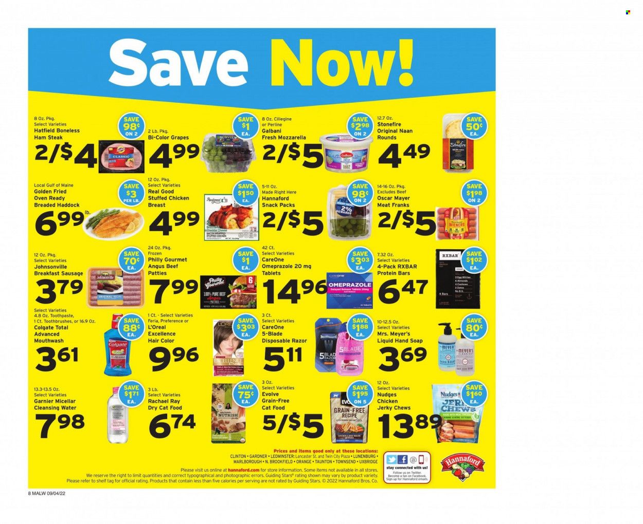 Hannaford (MA) Weekly Ad Flyer Specials September 4 to September 10, 2022