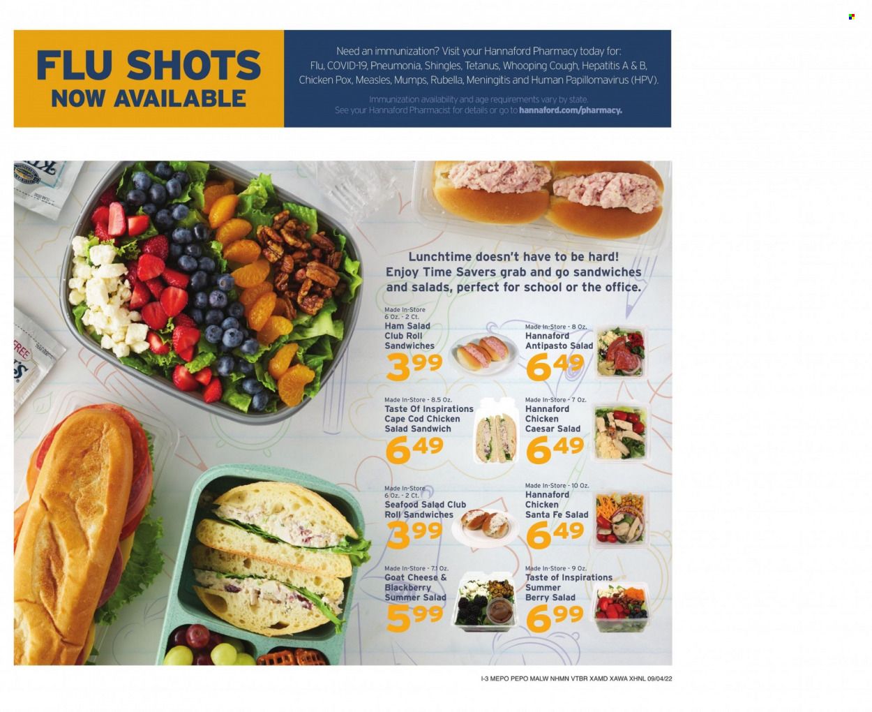 Hannaford (MA) Weekly Ad Flyer Specials September 4 to September 10, 2022
