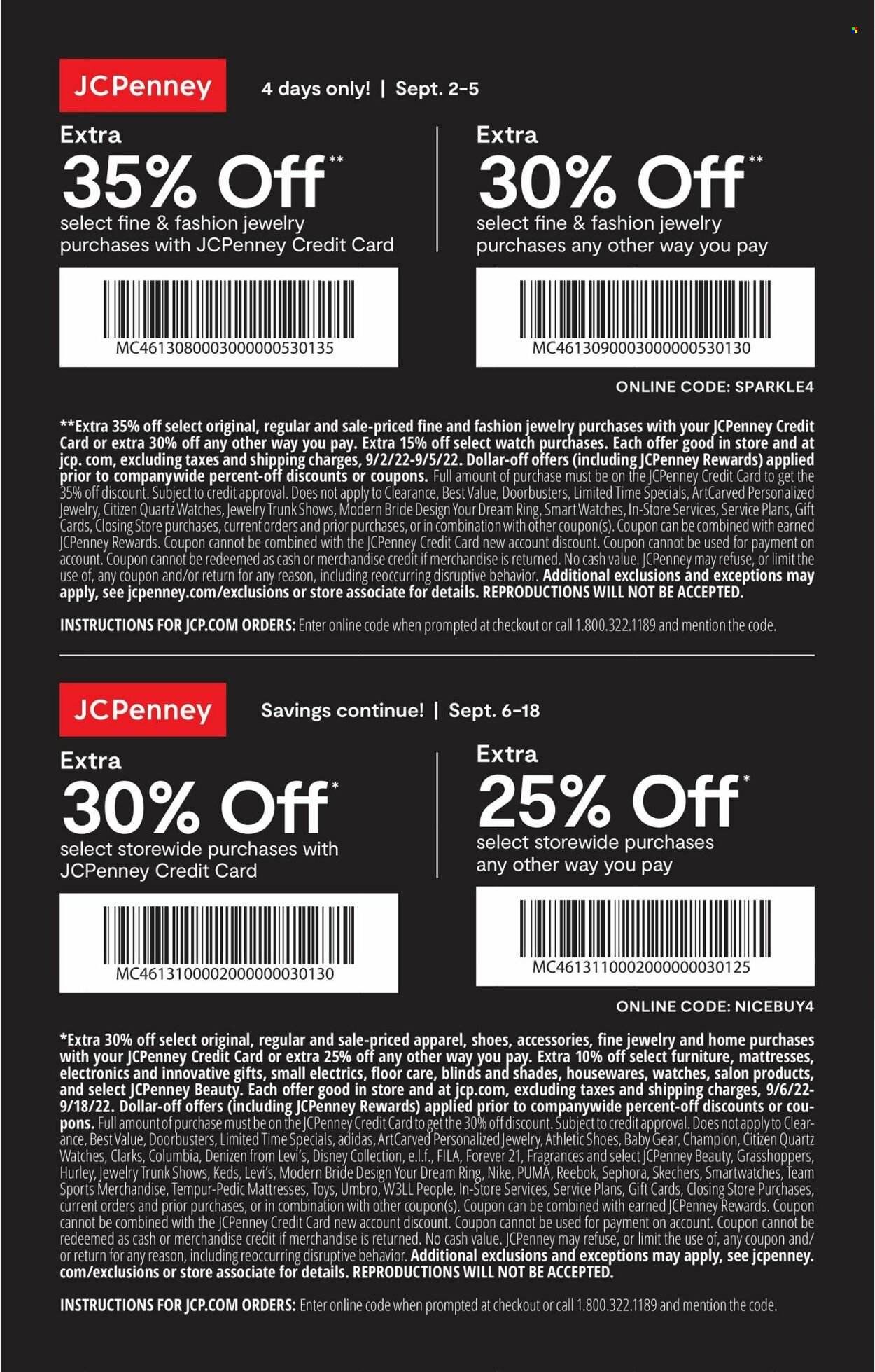 JCPenney Weekly Ad Flyer Specials September 2 to September 18, 2022