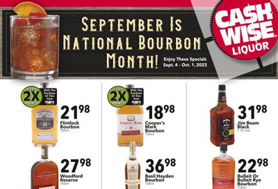 Cash Wise Liquor Only (MN) Weekly Ad Flyer Specials September 4 to October 1, 2022