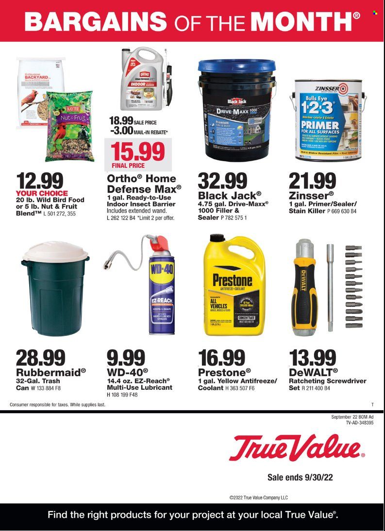 True Value Weekly Ad Flyer Specials September 1 to September 30, 2022