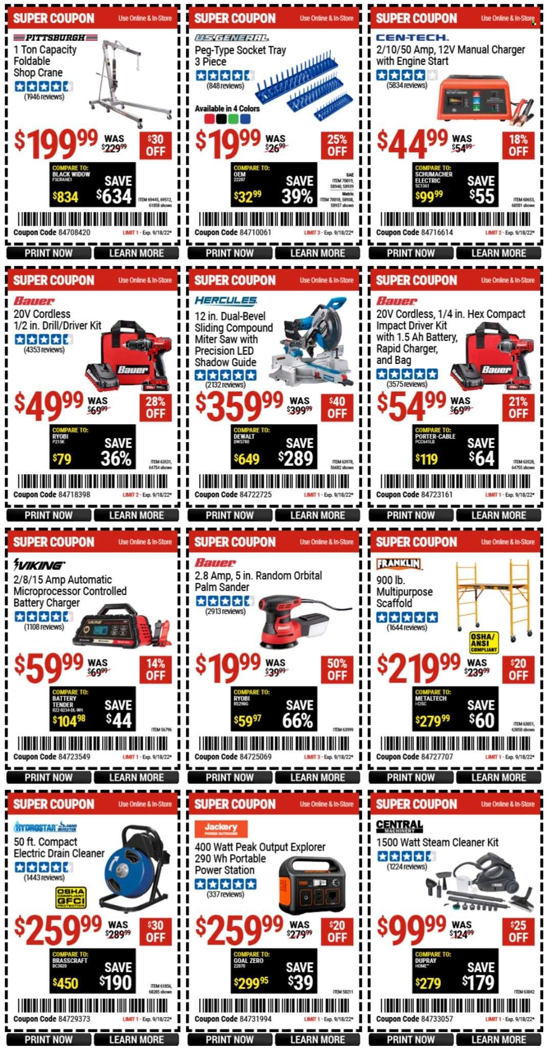 Harbor Freight Weekly Ad Flyer Specials September 5 to September 18, 2022