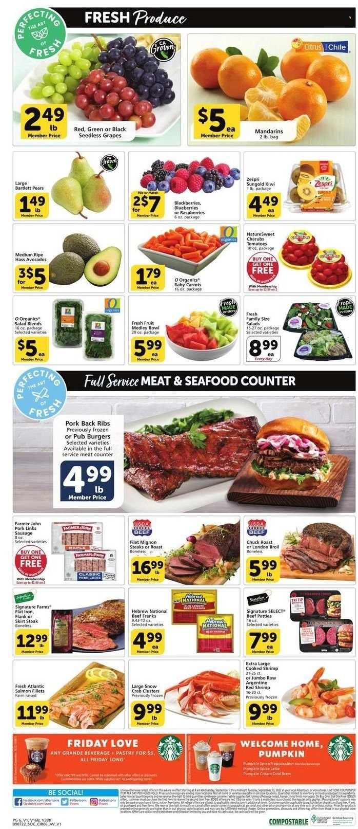 Albertsons (CA, ID, LA, MT, OR, TX, WA) Weekly Ad Flyer Specials September 7 to September 13, 2022